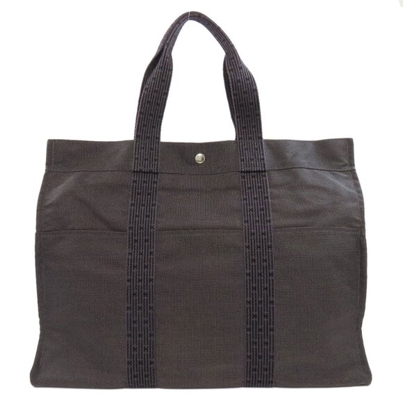 HERMES Air Line GM Handbag Canvas Black - Picture 11 of 11